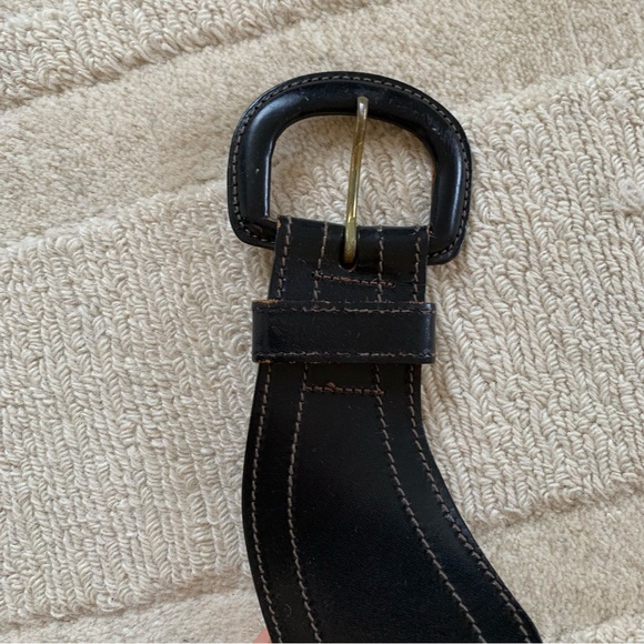 Wide leather Belt - Picture 5 of 7